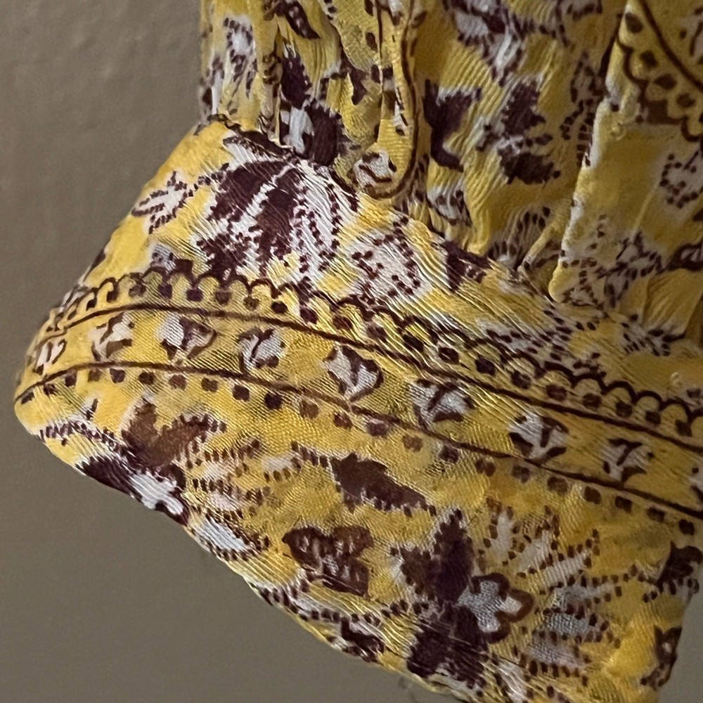 Ann Taylor Yellow and Purple Paisley Blouse - Picture 4 of 7